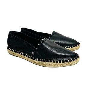 A New Day Maggie Espadrille Flats Slip On Shoes Black Studded Women’s 7.5